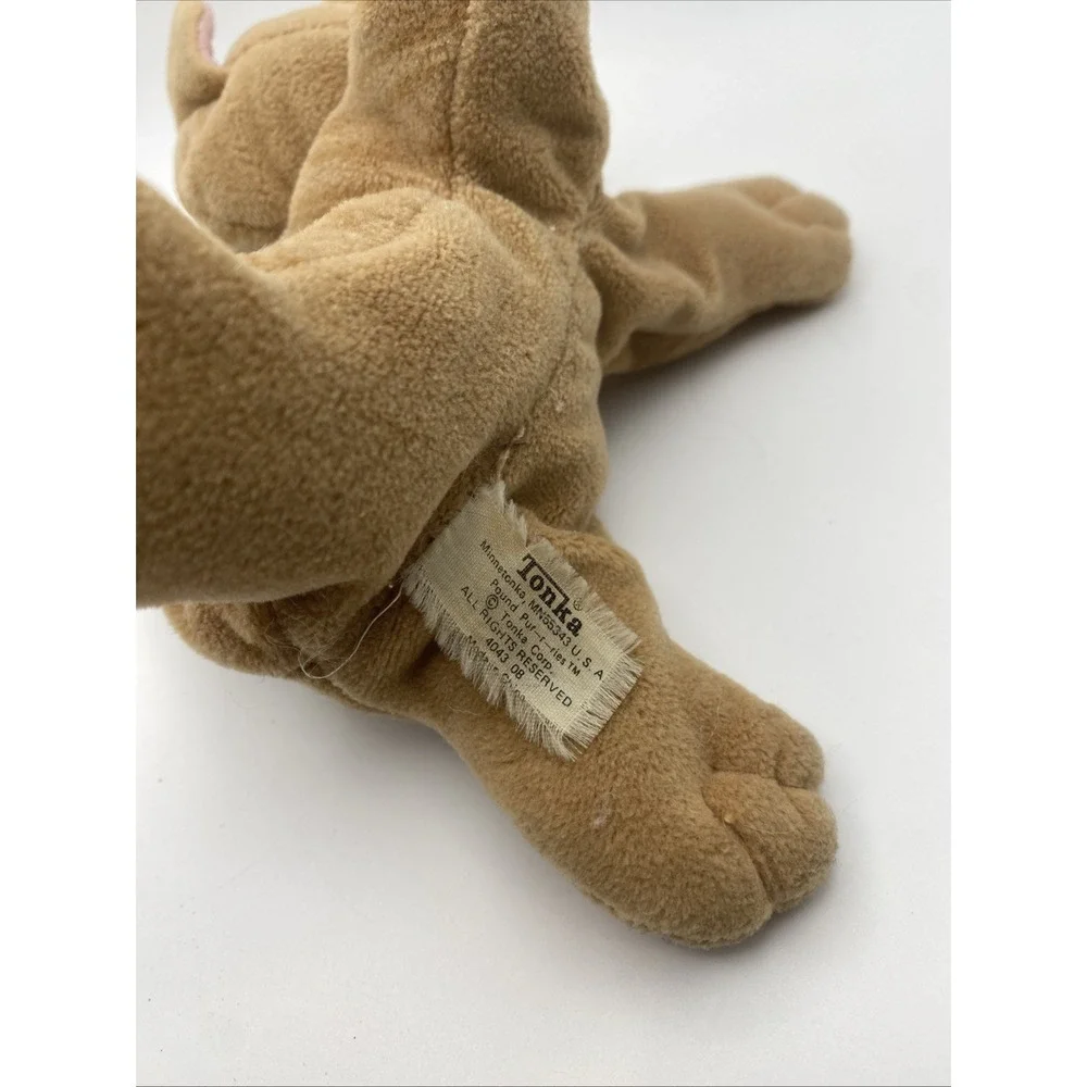 Tonka Pound Purries Plush Cat – Vintage 1990s – Orange Tabby – Red Collar